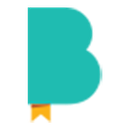 Teal book with orange bookmark, white background.